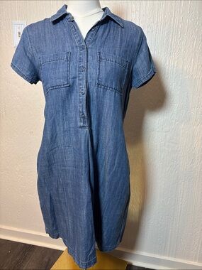 maison jules denim dress Skater Denim Dress